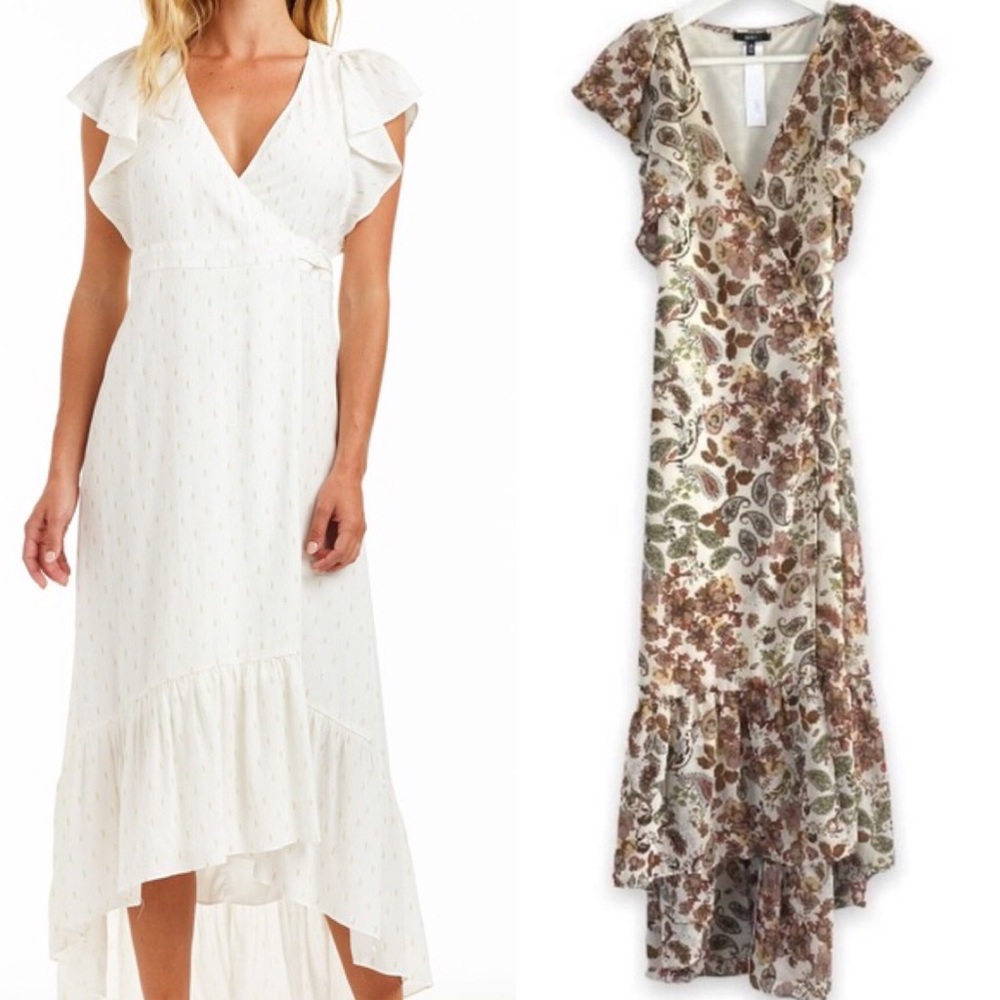 NWT Anthropologie Drew vintage garden floral wrap dress